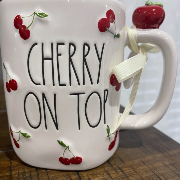 Rae Dunn Cherry On Top Mug - White and Red - Picture 3 of 7